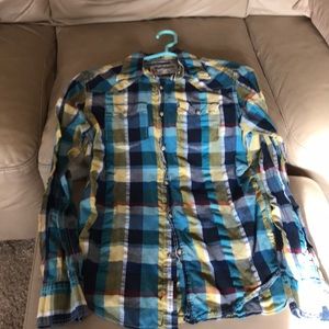 Brand new flannel with mother of pearl buttons